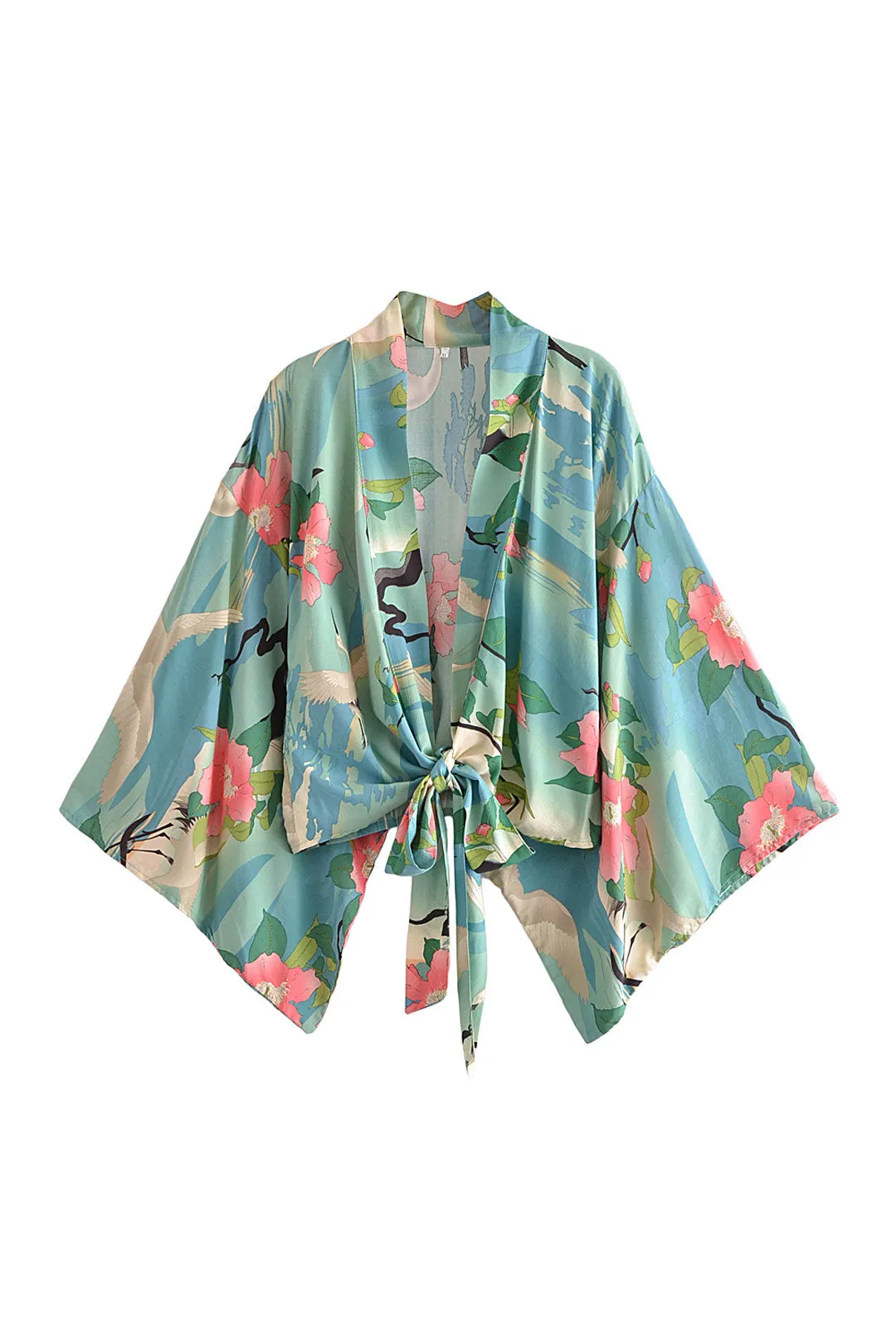 Boho Robe - Kimono Robe - Beach Cover-up - Short Robe - Sweet Vintage Sarus - Bohemian Style Elliana