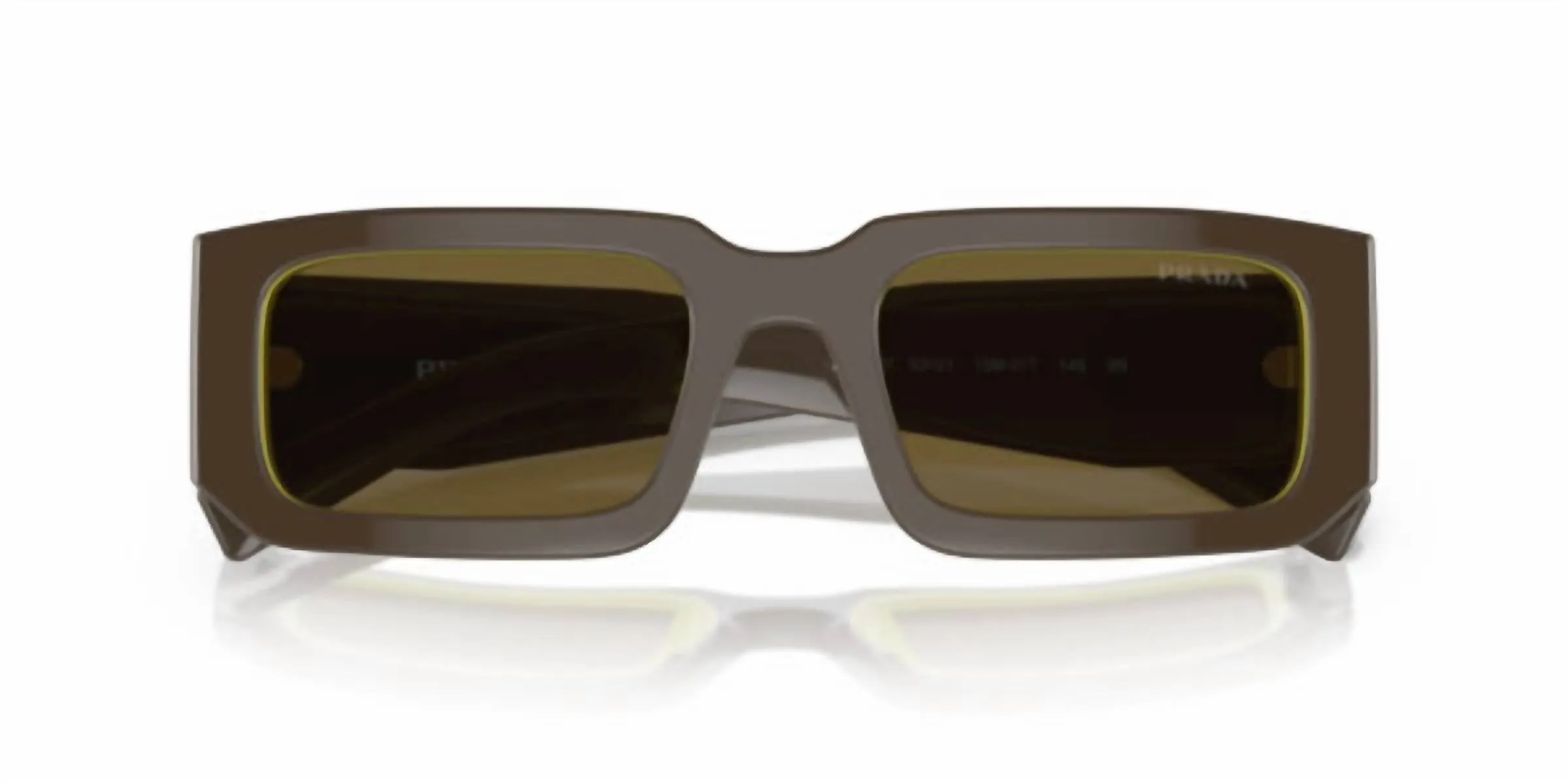 Men's Square Sunglasses In Brown