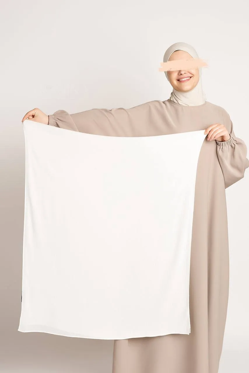Premium Rayon Hijab - Swan White
